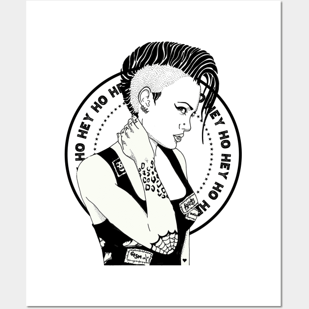 punks not dead girl Wall Art by Kingrocker Clothing